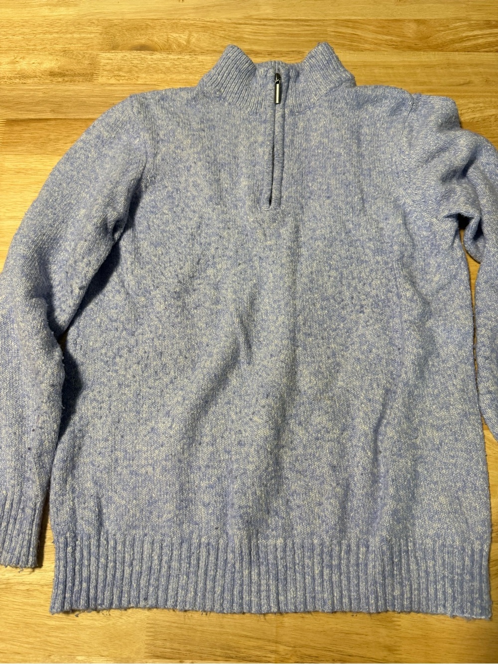 Croft & Barrow Women’s Blue Quarter Zip Pullover Sweater Size Medium